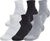 Under Armour UA Training Cotton 6-Pack Quarter Socks - Unisex - Steel - White - Black