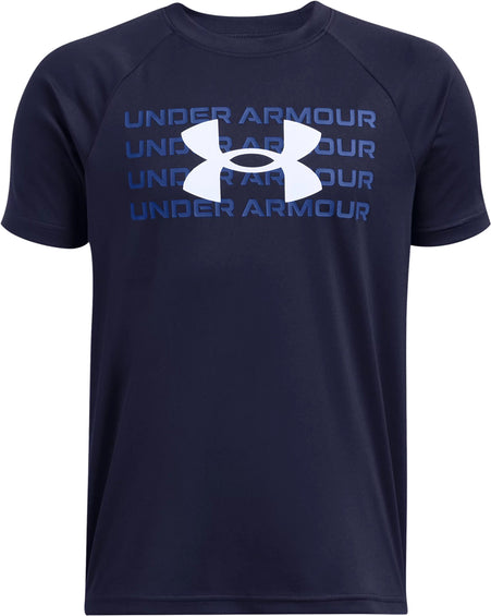 Under Armour UA Tech Wordmark Logo Short Sleeve T-Shirt - Boys