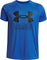Under Armour UA Tech Hybrid Print Short Sleeve T-Shirt - Boys - Blue Atlantis - Serpentine