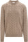 Vallier Dalston Midweight Merino Cable Knit Sweater - Unisex - Oat