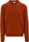 Vallier Dalston Midweight Merino Cable Knit Sweater - Unisex - Spice