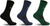 Vallier Alto Nylon Crew Socks - 3-Pack - Unisex - Black - Dark Navy - Vallier Green