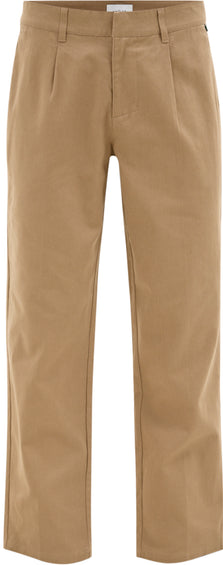 Vallier Plaka Straight Leg Pleated Twill Pants - Men's