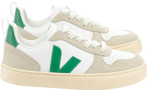 Veja V-10 ChromeFree Leather Sneakers - Youth