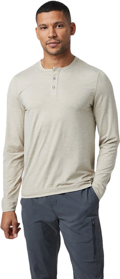 Vuori Ease Performance Long Sleeve Henley Top - Men's