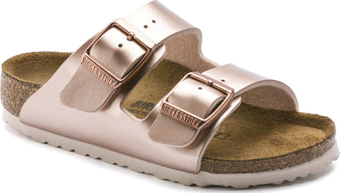 Birkenstock Arizona Birko-Flor Metallic Sandals [Narrow] - Kids