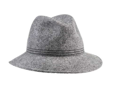 Canadian Hat Weran Waterproof Felt Fedora With Stitching - Women's