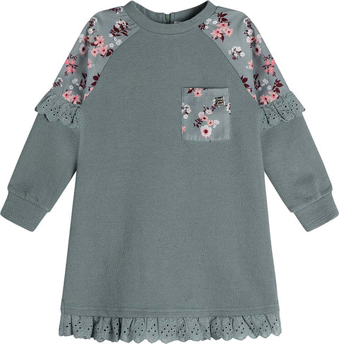 Deux par Deux Raglan Long Sleeve Dress - Little Girl