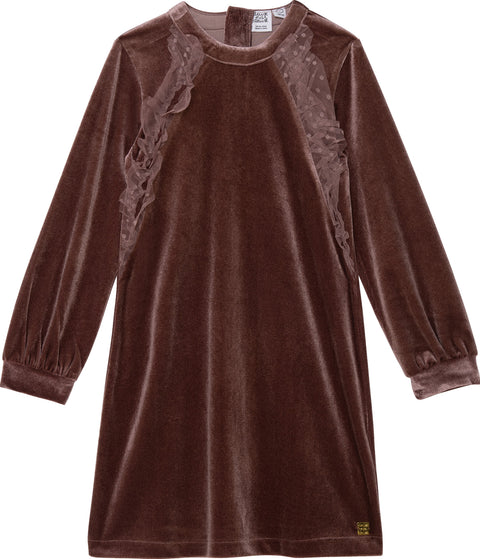 Deux par Deux Long Sleeve Dress with Frill - Little Girl