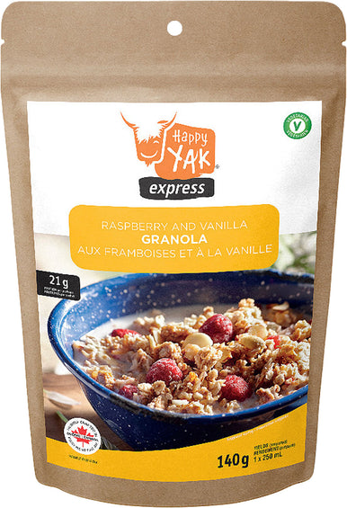 Happy Yak Granola rasperry and vanilla