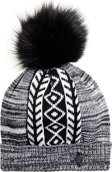 Harricana Middle Jacquard Beanie With Reused Fur Pom - Unisex