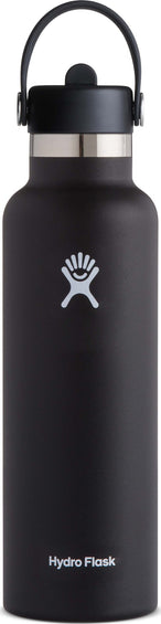 Hydro Flask Standard Mouth Bottle with Standard Flex Straw Cap 621ml