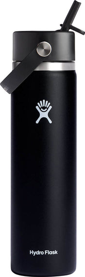 Hydro Flask Wide Mouth Water Bottle with Flex Straw Cap 710ml
