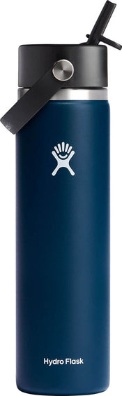 Hydro Flask Wide Mouth Water Bottle with Flex Straw Cap 710ml
