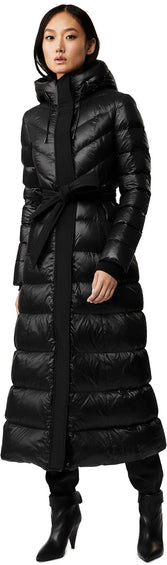 Mackage Calina Maxi Lightweight Down Coat with Sash Belt - Women's