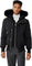 Mackage Dixon 2-in-1 Down Bomber with Hooded Bib and Blue Fox Fur - Men's - Black - Black