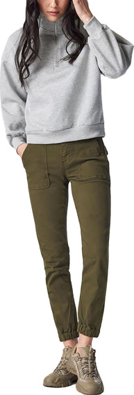 Mavi Ivy Dark Jade Twill Non-Denim Jean - Women's