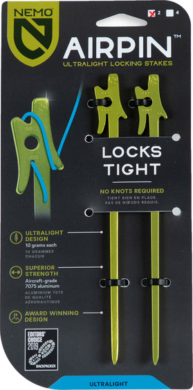NEMO Equipment Airpin Set Of 2 Tent Stakes