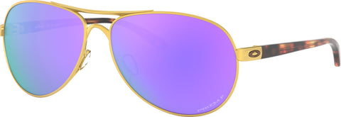 Oakley Feedback Sunglasses - Satin Gold - Prizm Violet Iridium Polarized Lens