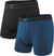SAXX Daytripper Boxer Brief Fly 2 Pack - Men's - Black - City Blue Heather