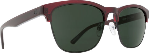 Spy Loma Translucent Garnet - Matte Black - Happy Gray Green Lens Sunglasses