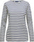 Saint James Minquidame Breton Striped Shirt With Long Sleeve - Women's - Ecru - Marine