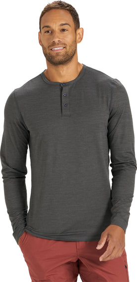 Vuori Ease Performance Long Sleeve Henley Top - Men's