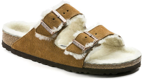 Birkenstock Arizona Shearling Suede Leather Sandals - Unisex