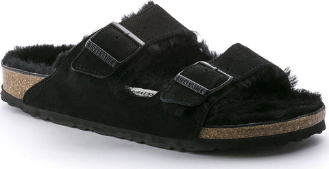 Birkenstock Arizona Shearling Suede Leather Sandals [Narrow] - Women's