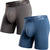 BN3TH Classic Boxer Brief 2 Pack Solid 6.5 in - Men's - Gargoyle - Fog