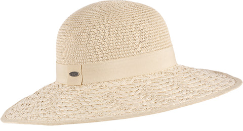 Canadian Hat Carlinia- Floppy Mix Straw And Ribbon Piping Hat  - Women's