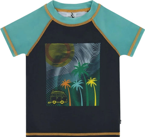 Deux par Deux Printed Short Sleeve Rashguard - Baby Boys