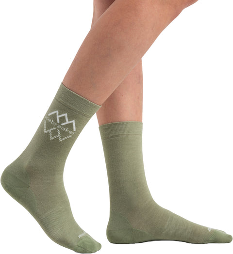 icebreaker Merino Lifestyle Fine Gauge Crew Socks Icebreaker Logo Reflections - Women's