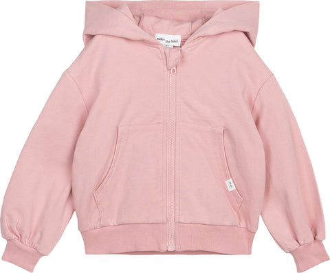 Miles The Label Hooded Zip Front Knit Jacket - Girls