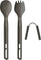 Sea to Summit Frontier Ultralight Long Handle Spoon and Spork Set - Hard Anodised Grey
