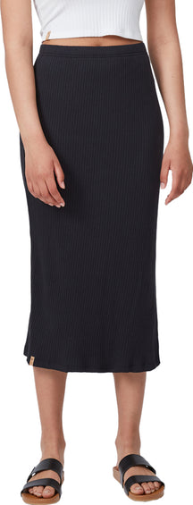 tentree High-Rise Knit Rib Midi Skirt - Women's